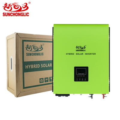 qualité  Sunchonglic 48v 5kva 3000w pure sine wave 60A mppt hybrid solar inverter with 30A AC charger 470x385x155mm usine